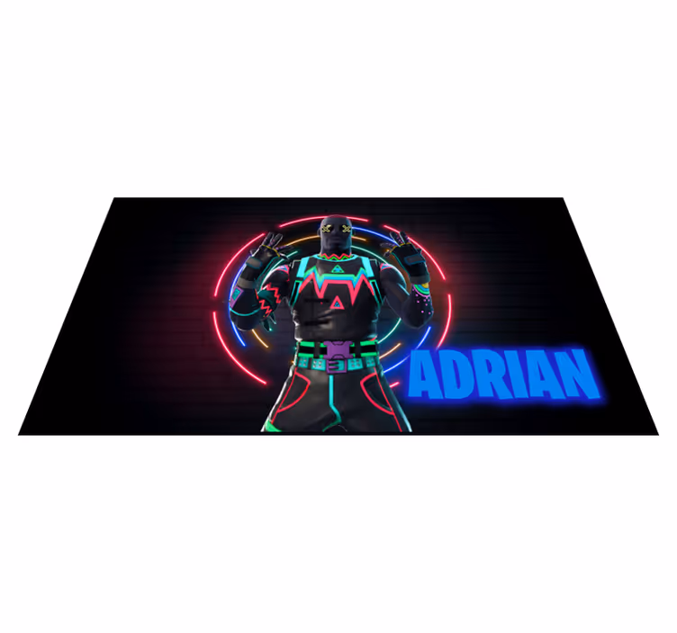 Alfombra vinílica personalizable pantalla de neón - TenVinilo