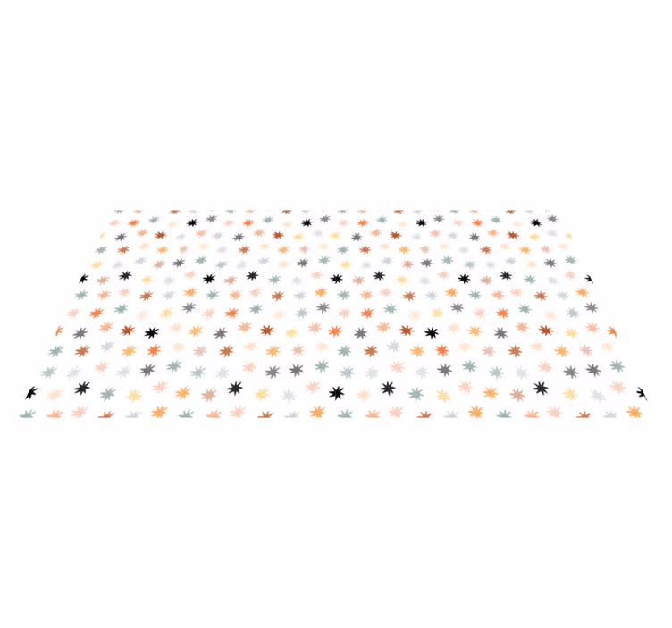 Alfombra vinílica de estrellas patrón de estrellas coloridas - TenVinilo