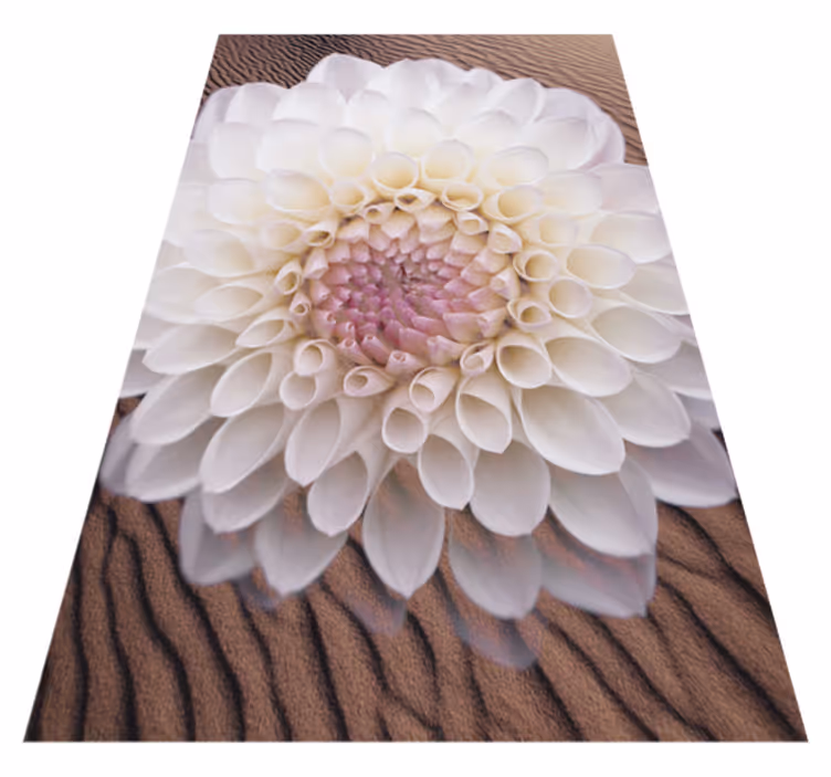 Alfombra vinílica flores elegante composición floral - TenVinilo