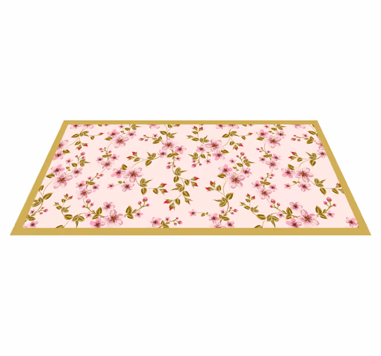 Alfombra vinílica flores motivo floral en flor - TenVinilo