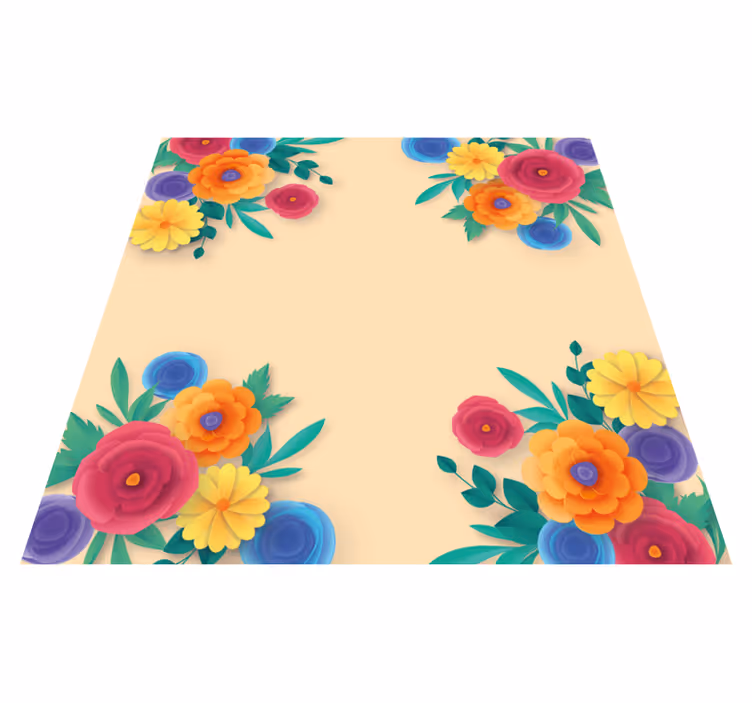 Alfombra vinílica flores flor vivaz - TenVinilo