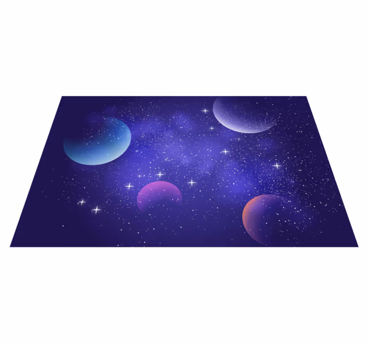 Alfombra vinílica de estrellas escena del espacio cósmico - TenVinilo
