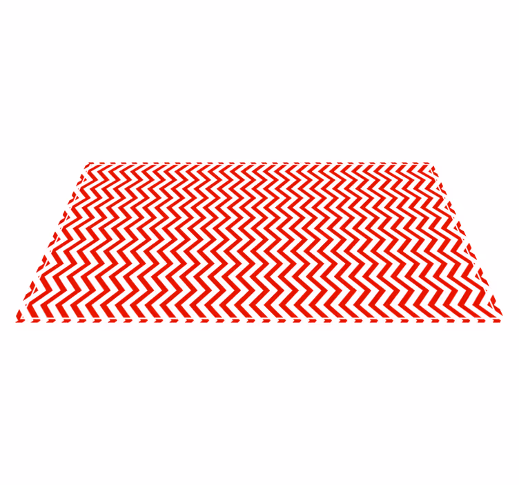 Alfombra de vinilo geométrica Patrones originales en zigzag rojo  - TenVinilo