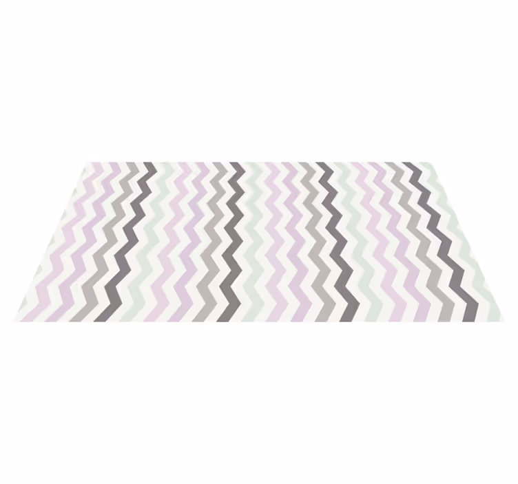 Alfombra vinílica geométrica ondas nórdicas zigzag - TenVinilo