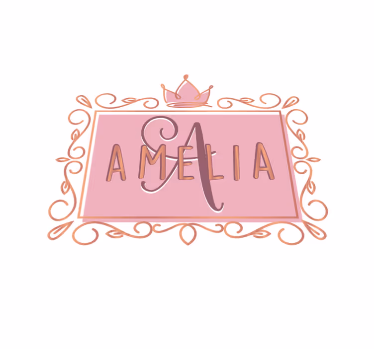 Alfombra vinílica infantil corona de princesa personalizada - TenVinilo