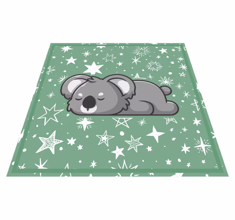 Alfombra vinílica infantil estrellas koala dormidas - TenVinilo