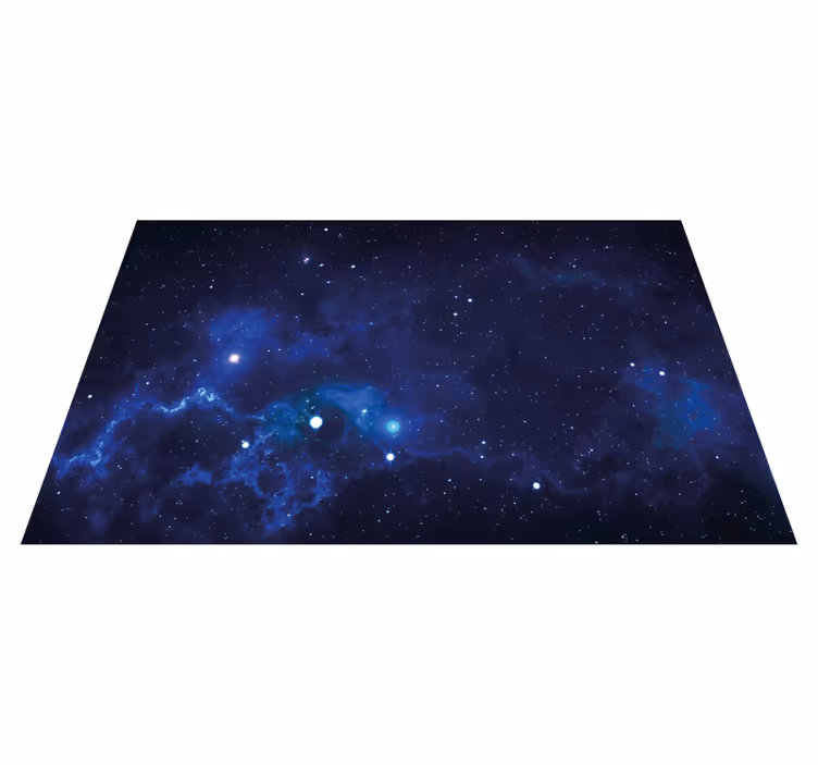 Alfombra vinílica de estrellas escena de nebulosa cósmica - TenVinilo
