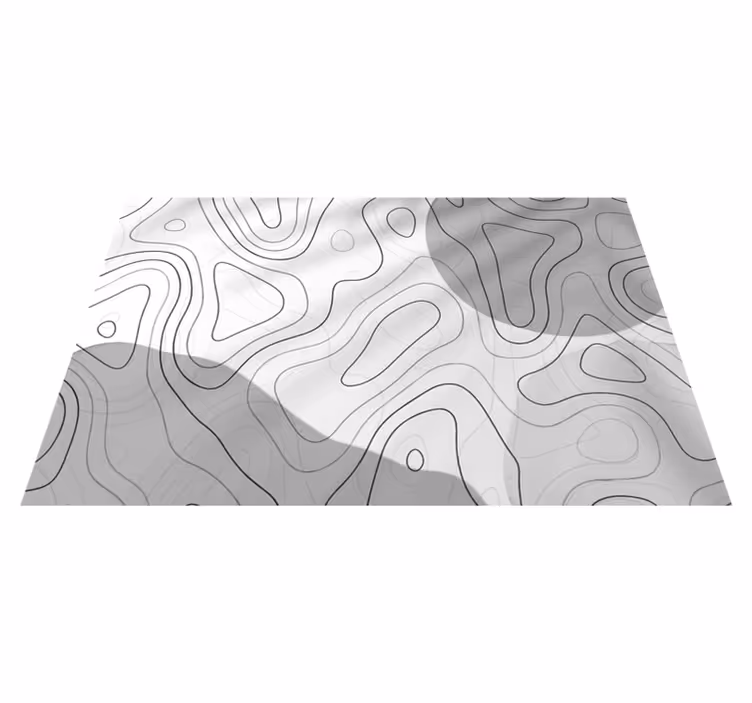 Alfombra vinílica minimalista patrones lineales abstractos - TenVinilo