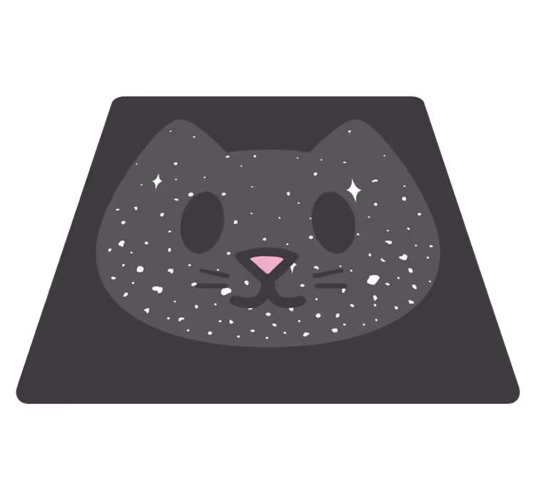 Alfombra vinílica bebé linda cara de gato - TenVinilo