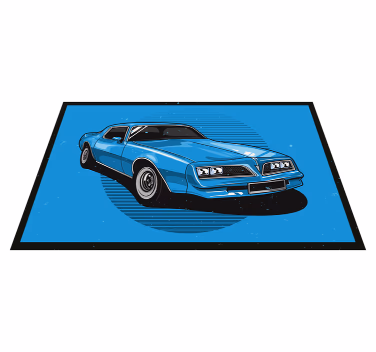 Alfombra vinílica vintage Coche fuerte del músculo del motor - TenVinilo