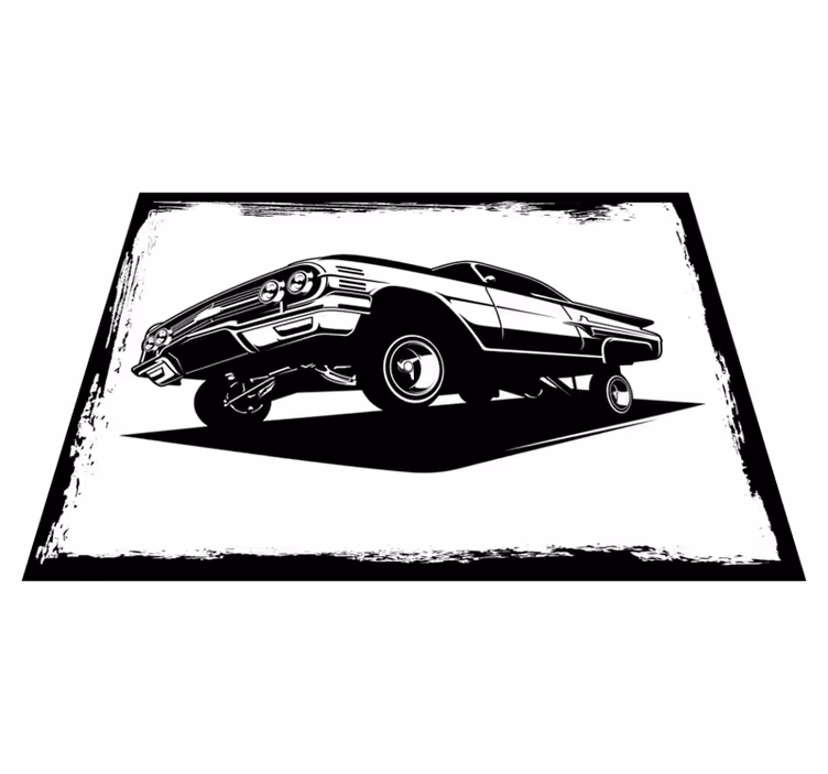 Alfombra vinílica vintage Buen coche musculoso - TenVinilo