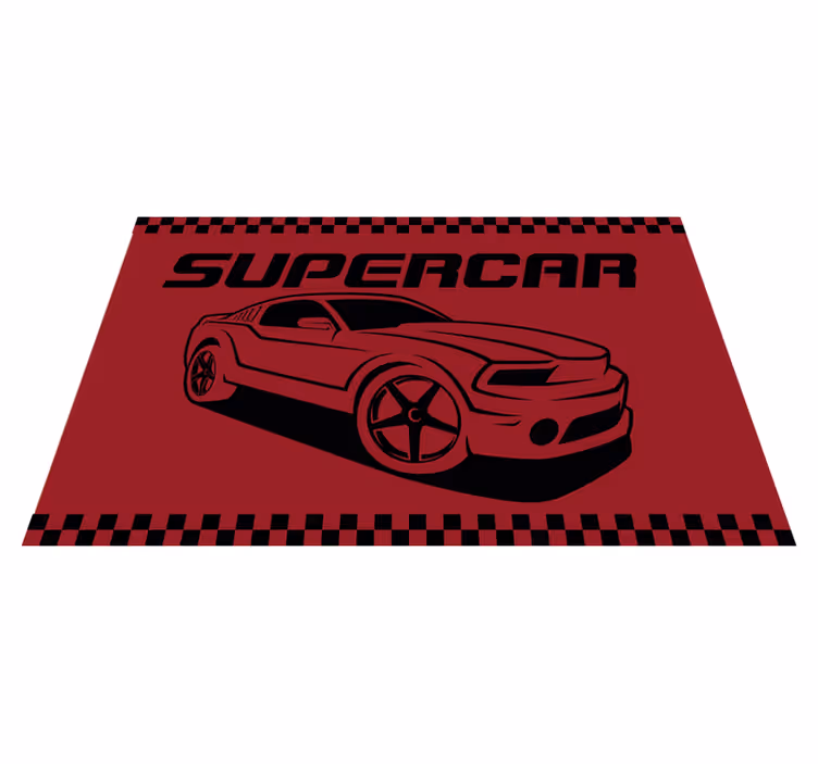 Alfombra vinílica vintage Concepto de super coche - TenVinilo