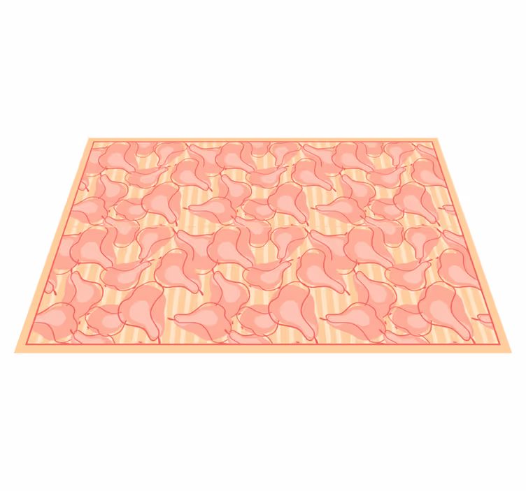 Alfombras vinílicas modernas Patrón creativo peras rosas - TenVinilo