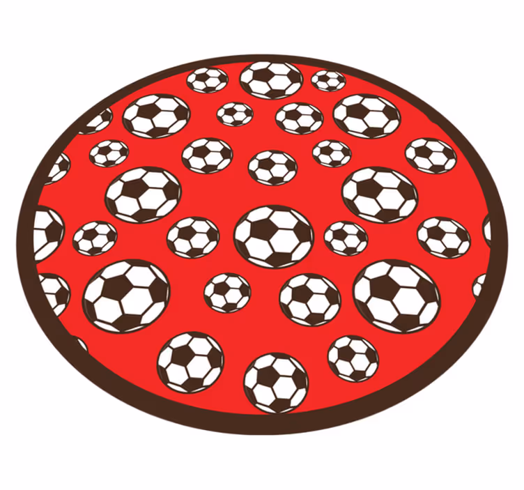 Alfombra vinílica juegos motivo de balón de fútbol - TenVinilo
