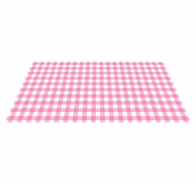 Alfombra vinílica rayas motivo a cuadros rosa - TenVinilo