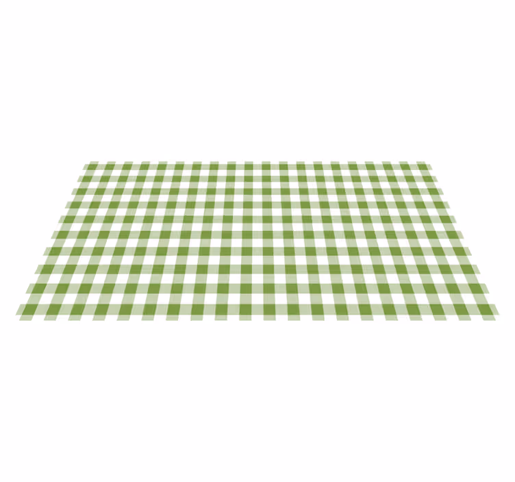 Alfombra vinílica rayas estampado de cuadros verdes - TenVinilo