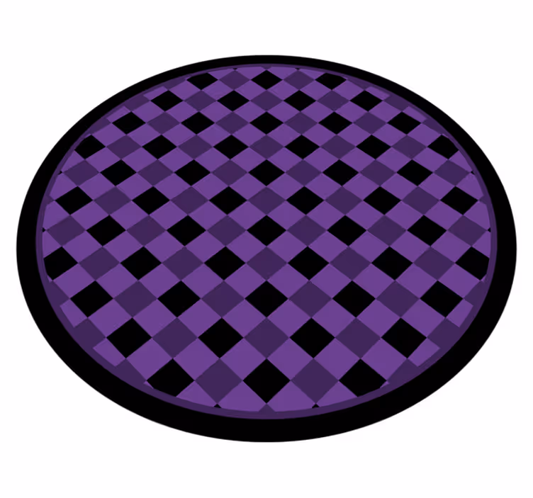 Alfombra vinílica moderna elegante patrón de cuadros - TenVinilo