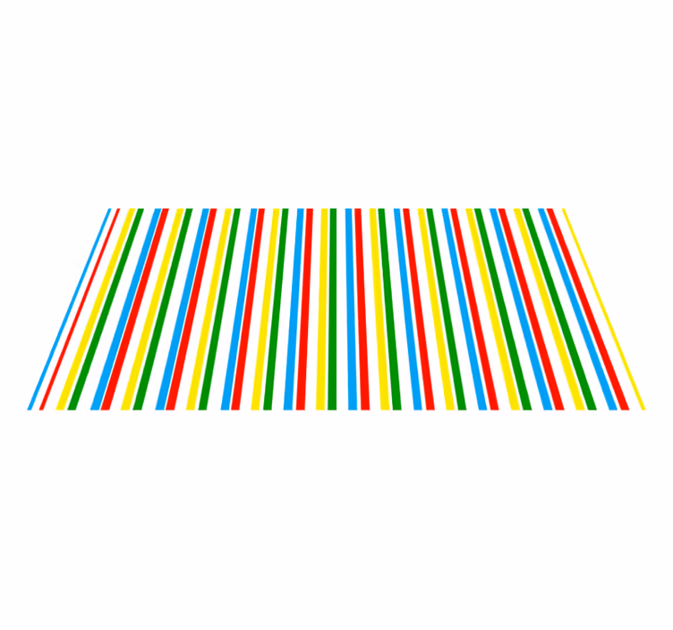 Alfombra vinílica dormitorio Rayas verticales de colores original - TenVinilo
