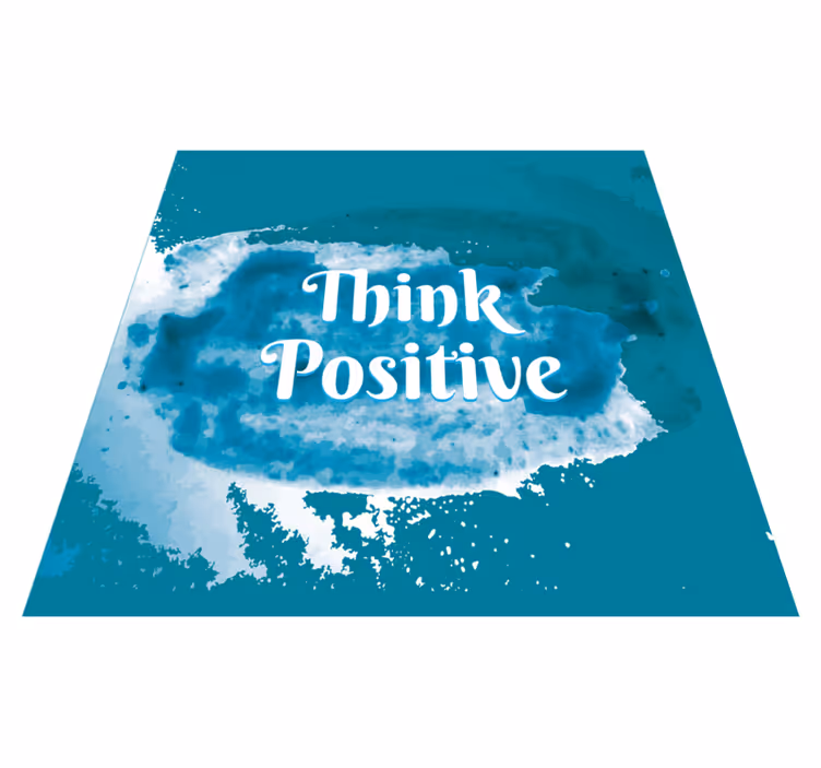 Alfombra vinílica frase piensa positivo - TenVinilo