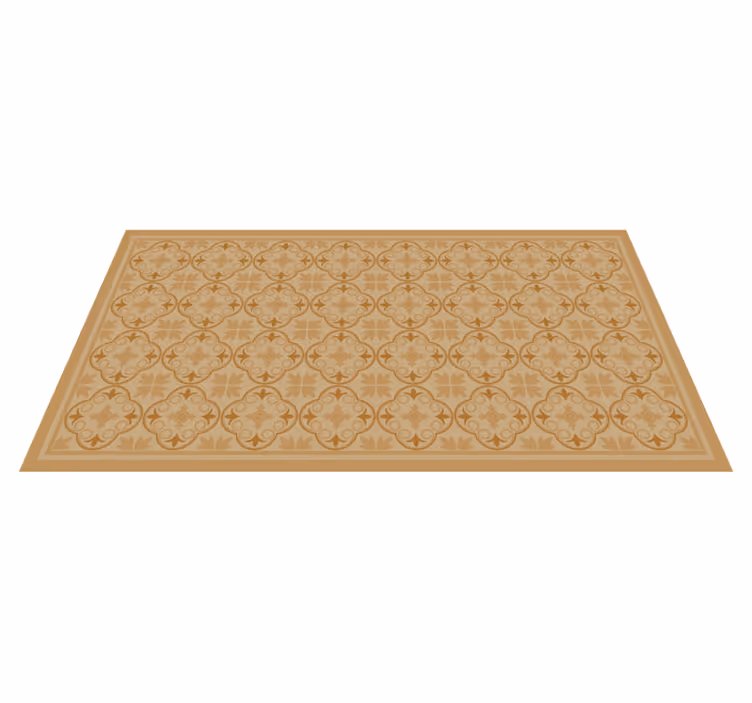 Alfombra vinílica salón motivo geométrico de azulejos - TenVinilo