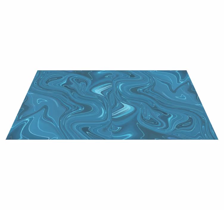 Alfombra vinílica textura Cemento gris y turquesa abstracto - TenVinilo