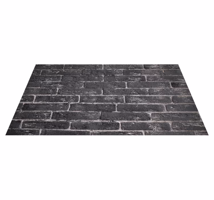 Alfombra vinílica textura Ladrillos de piedra gris oscuro - TenVinilo