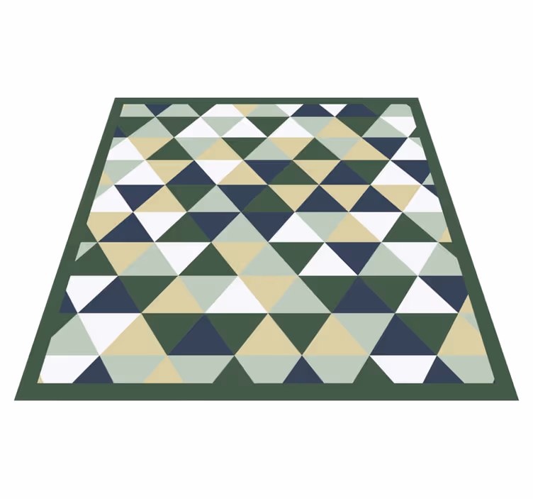 Alfombra vinílica geométrica formas triangulares - TenVinilo