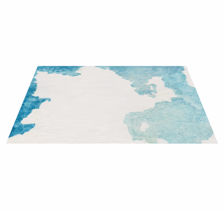 Alfombra vinílica textura Efecto acuarela azul y verde - TenVinilo