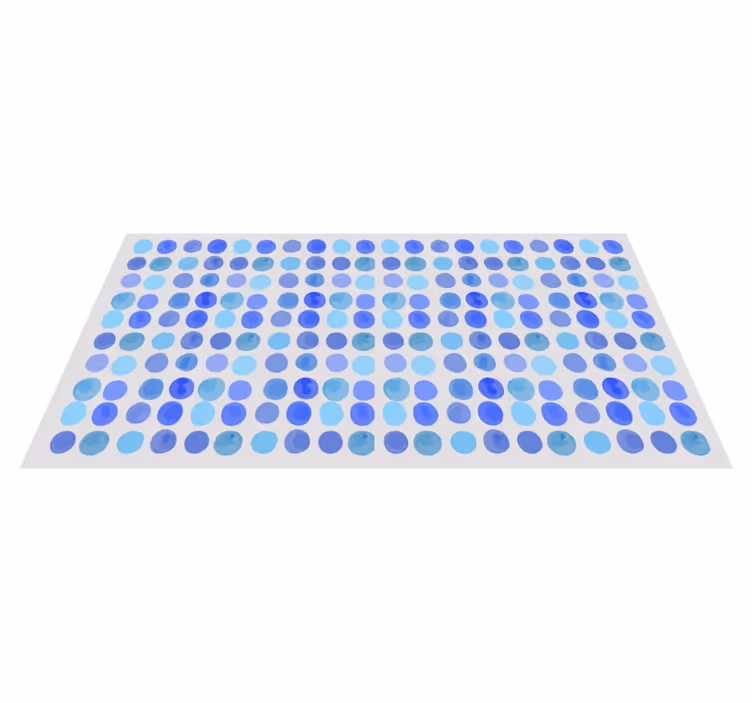 Alfombra de vinilo geométrica Lunares acuarela azul oscuro - TenVinilo