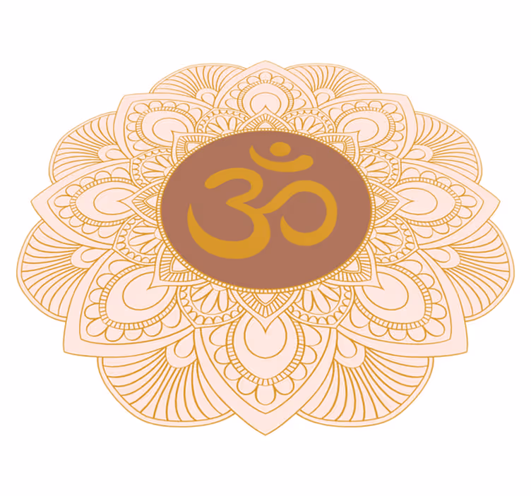 Alfombra vinílica mandala Om meditación símbolo mandala diseño - TenVinilo