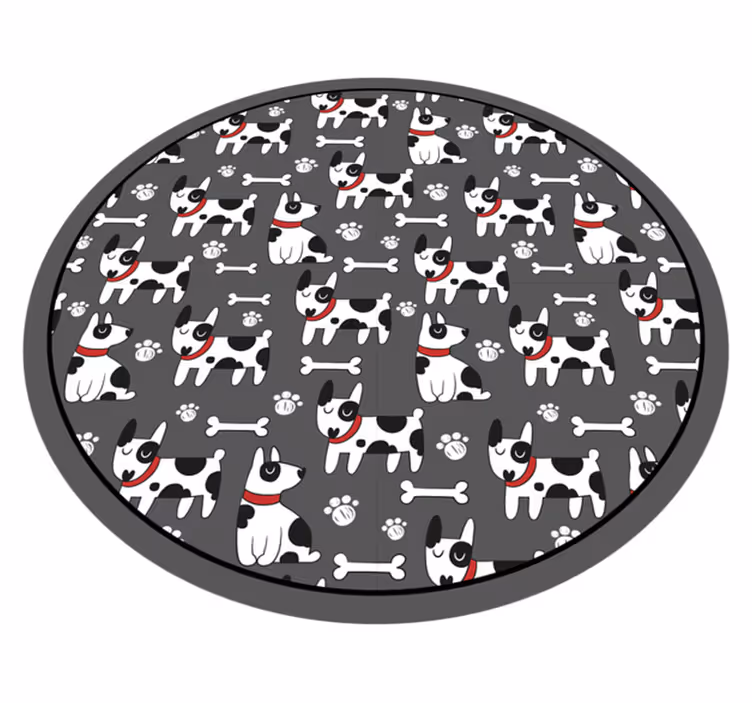 Aflombra vinílica animales Fantástico perro blanco y negro - TenVinilo