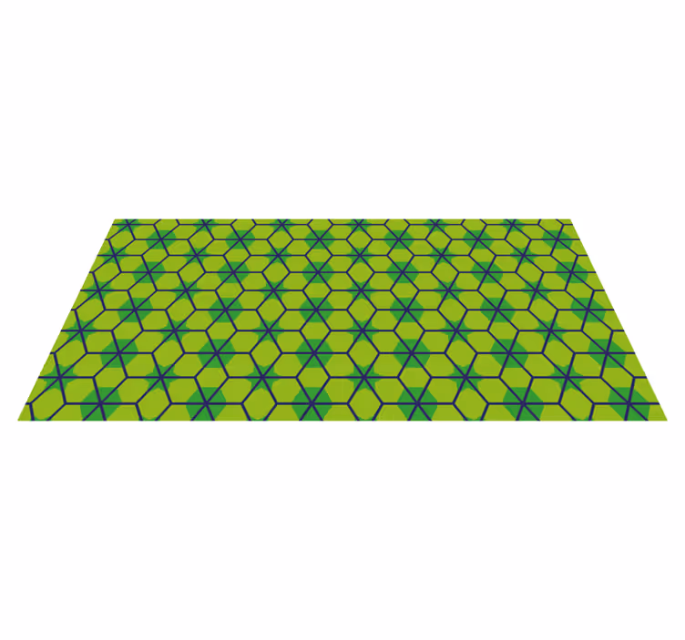 Alfombra vinílica baño Patrón de azulejos de hormigón tropical az - TenVinilo