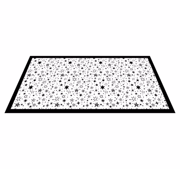 Alfombra vinílica de estrellas patrón noche estrellada - TenVinilo