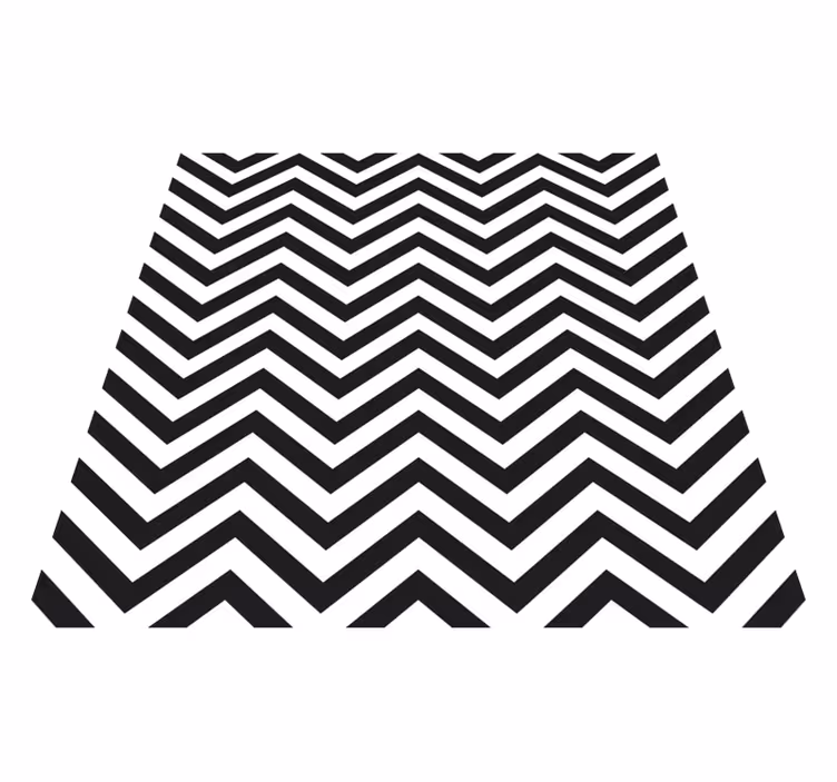 Alfombra vinilo cuadrada Líneas clásicas en zig zag en blanco y n - TenVinilo