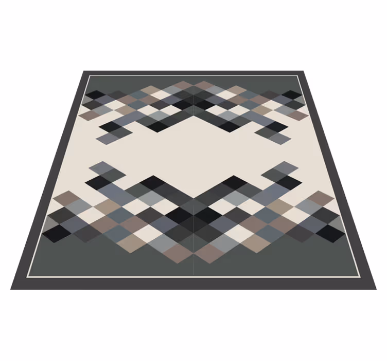 Alfombra vinílica geométrica patrón cuadrado moderno - TenVinilo
