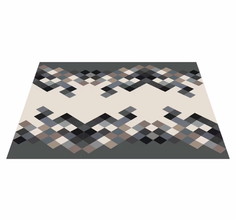 Alfombra vinílica mosaico diseño geométrico contemporáneo - TenVinilo