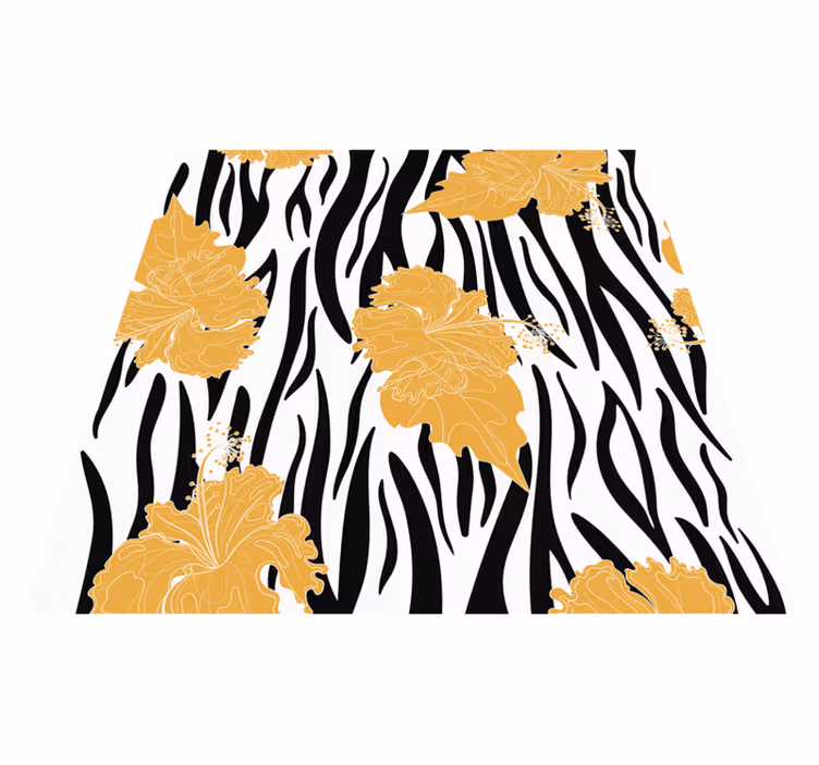 Alfombra vinílica animal print patrón cebra jungla - TenVinilo