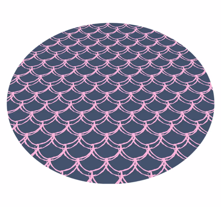 Alfombra vinílica baño diseño de conchas scallop - TenVinilo