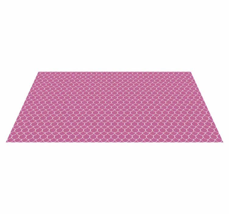 Alfombra vinílica animal print en patrones de conchas rosas - TenVinilo