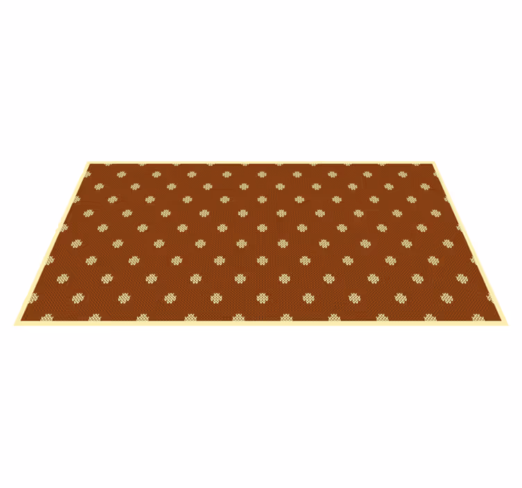 Alfombra vinílica imitación clásico floral ocre - TenVinilo