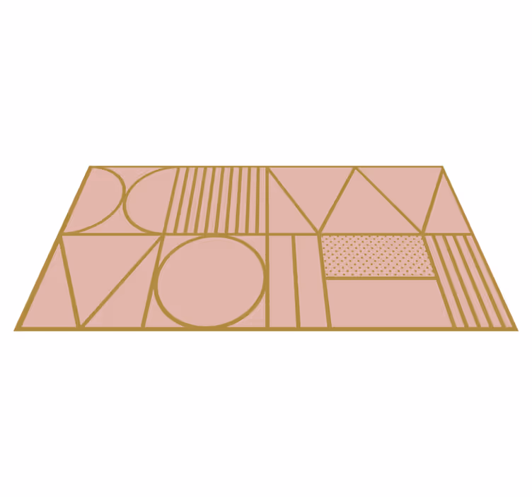 Alfombra vinílica minimalista figuras geométricas - TenVinilo
