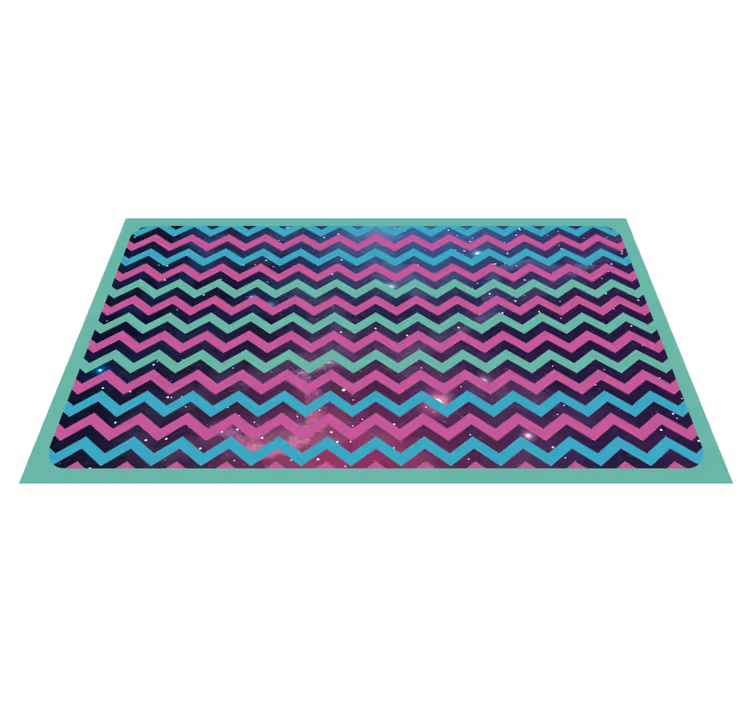 Alfombra vinílica geométrica patrón zigzag - TenVinilo