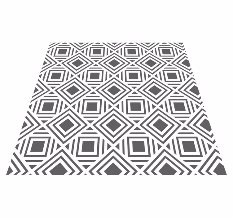 Alfombra vinílica geométrica patrón diamante estiloso - TenVinilo