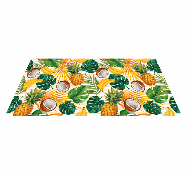 Alfombra vinílica cocina paraíso de frutas tropicales - TenVinilo