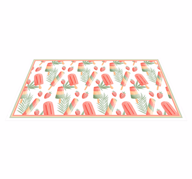 Alfombra vinílica infantil delicias heladas de colores - TenVinilo