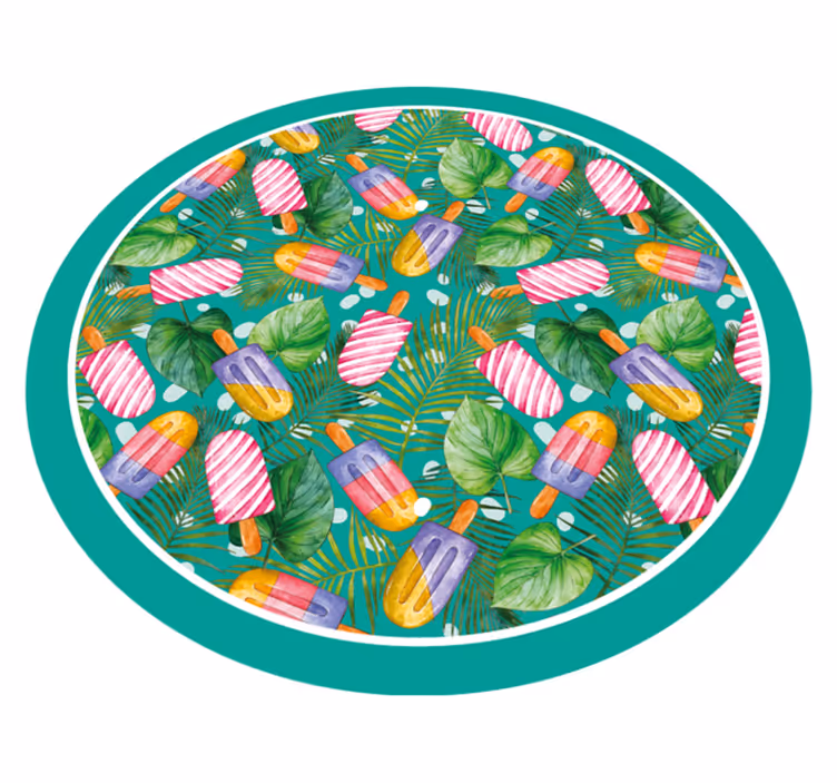 Alfombra vinílica infantil helado de verano - TenVinilo