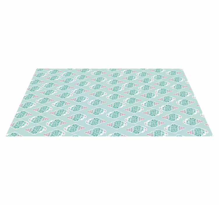 Alfombra vinílica baño concepto de concha verde - TenVinilo