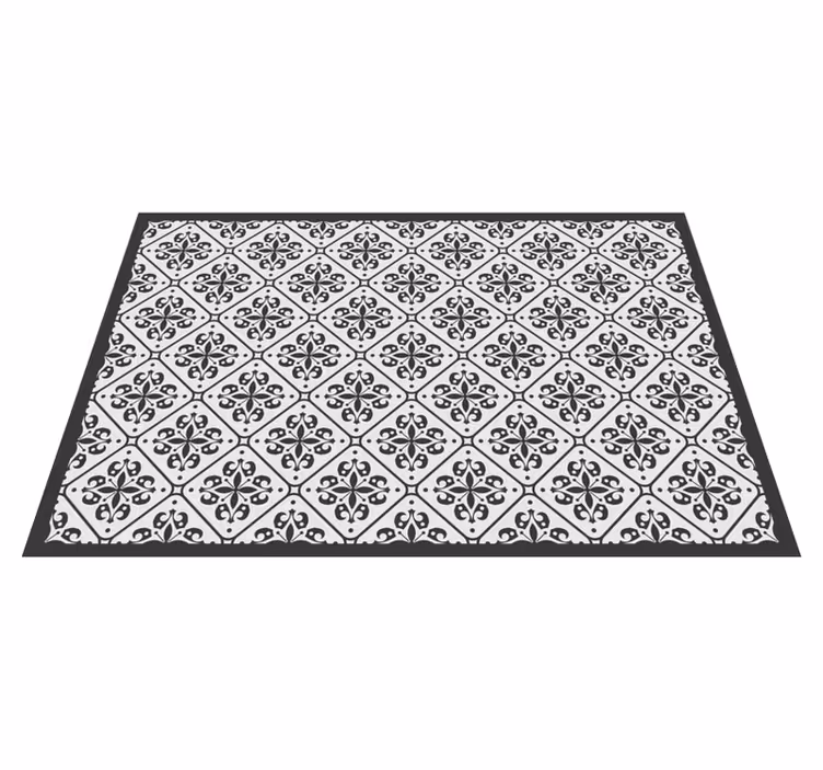 Alfombra vinílica hidráulica Patrón de estilo victoriano clásico - TenVinilo