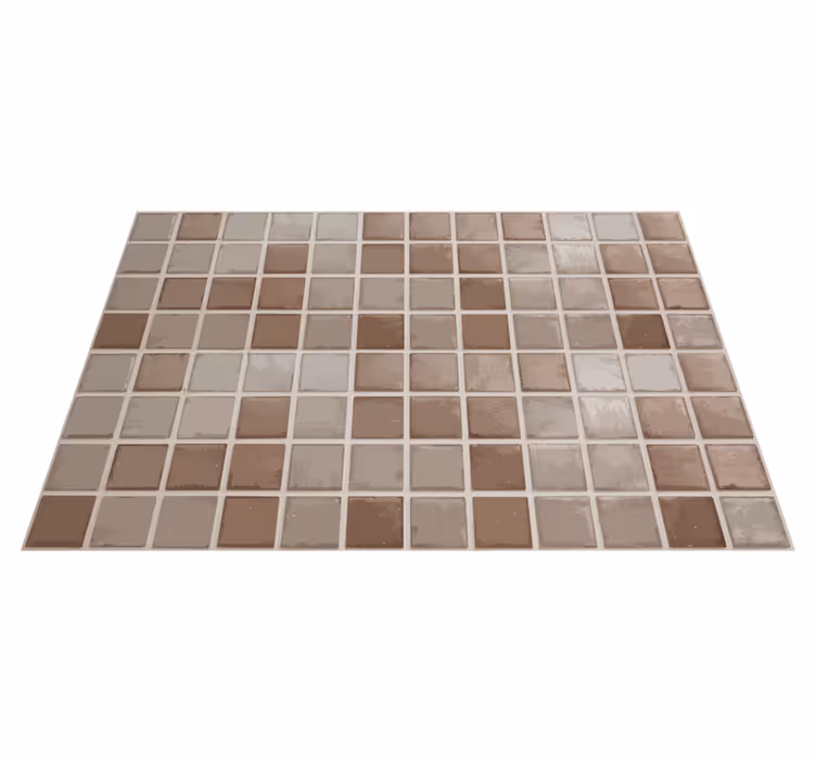 Alfombra vinílica baño patrón de mosaico - TenVinilo