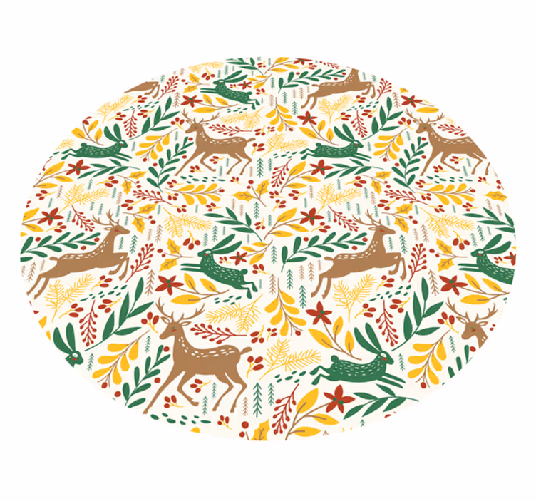 Alfombra vinílica navidad motivo inspirado en la naturaleza - TenVinilo